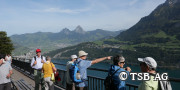 Seelisberg mit Bahn und Schiff